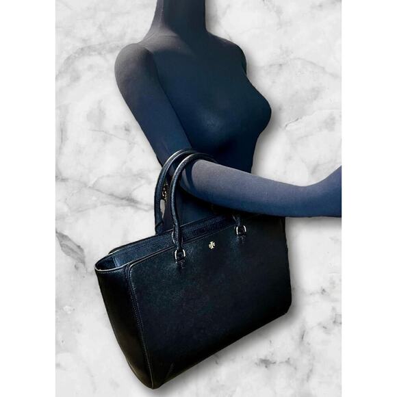 Tory Burch Saffiano Leather Emerson Medium Zip Tote Bag - Picture 8 of 14